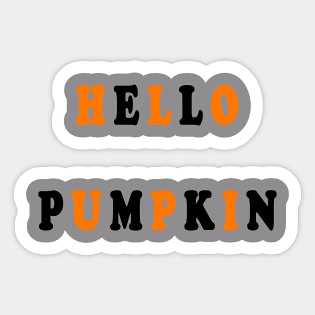 Hello Pumpkin Sticker by NegovansteinAlumni